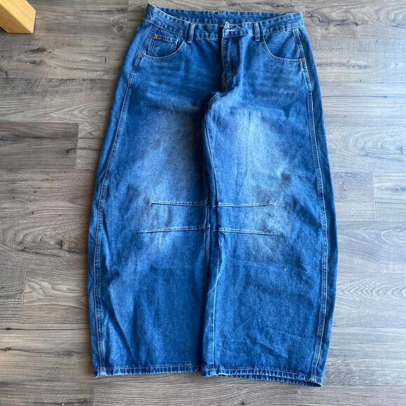 Jnco Men's Navy and Blue Jeans - Picture 2 of 7